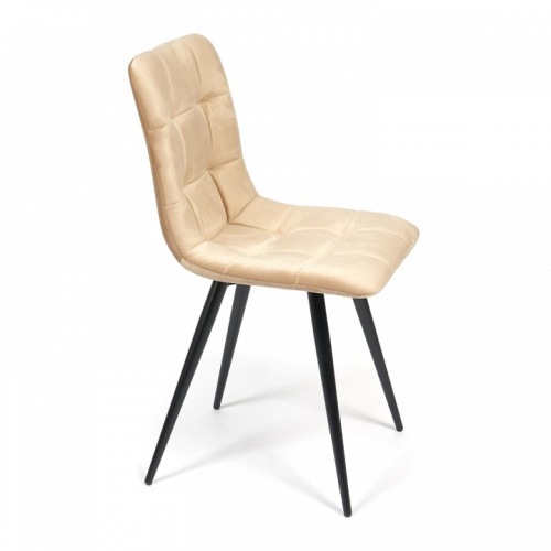 Стул CHILLY (mod. 7095) ткань/металл, 53х47х88 см, высота до сиденья 50 см, бежевый barkhat 5/черный (поставляется по 4 шт). Фото №2