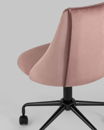 Кресло компьютерное Сиана велюр розовый. Фото №8