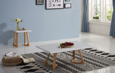 Стол журнальный J1692C Белый/Ясень. Фото