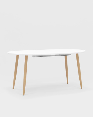 Стол обеденный Берген раскладной 160-190-220*90 белый фото Стол обеденный Берген раскладной 160-190-220*90 белый. Фото №3