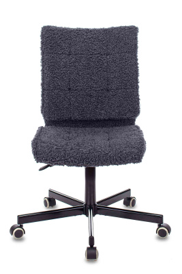 Кресло Бюрократ CH-330M синий экомех крестовина металл черный. Фото