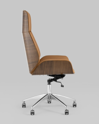 Кресло руководителя TopChairs Crown коричневое фото Кресло руководителя TopChairs Crown коричневое. Фото №4