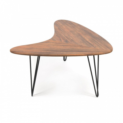 Стол журнальный WOLCOT МДФ/металл, 90*120*46,5 см, Дуб Американский (ножки черные) фото Стол журнальный WOLCOT МДФ/металл, 90*120*46,5 см, Дуб Американский (ножки черные). Фото