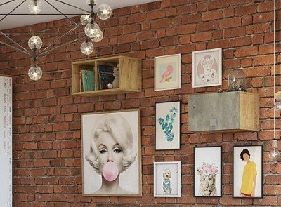 Полка навесная АН-04,коричневый. Фото №3