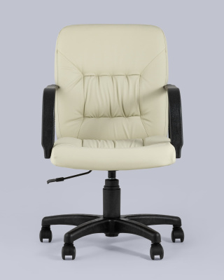 Кресло офисное Марк экокожа кремовый. Фото