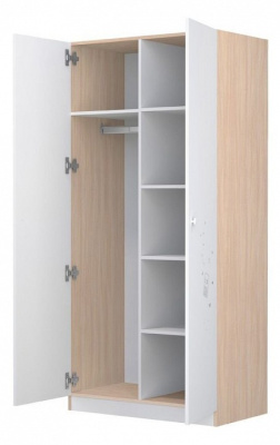 Шкаф платяной Polini kids French 1230 Teddy, белый. Фото №3