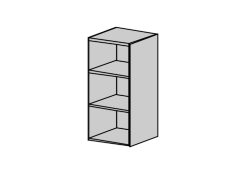 Шкаф гл. 404 мм с задней стенкой ДВП 3мм, открытый Европа Лайт. Фото №1