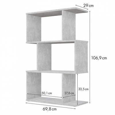 Стеллаж Polini Home Smart, серый. Фото