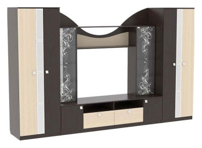 Гармония Мини- Стенка венге/дуб млечный фото Гармония Мини- Стенка венге/дуб млечный. Фото