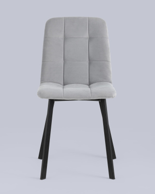 Стул Oliver Square велюр светло-серый. Фото