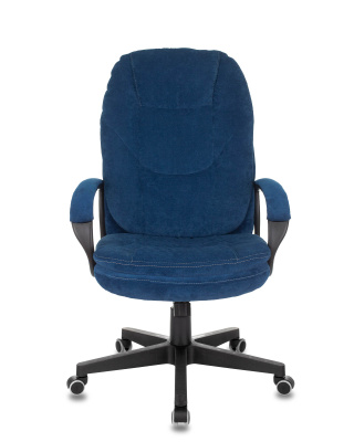 Кресло руководителя Бюрократ CH-868N Fabric темно-синий Velvet 29 крестовина пластик. Фото №4