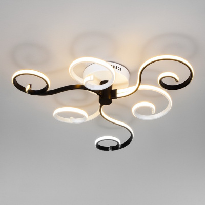 Потолочная люстра Eurosvet Friori 90149/3 белый/черный. Фото №2