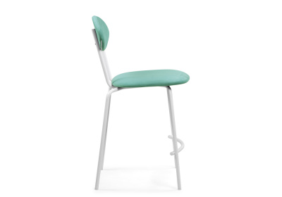 Барный стул Коумо катания аквамарин / белый матовый. Фото №3