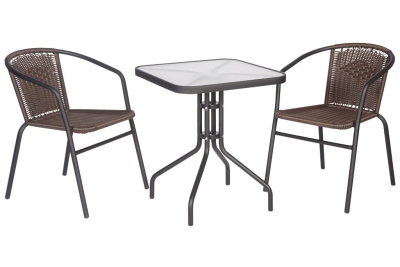Комплект садовый "Бистро" BISTRO с квадратным столом. Фото №2